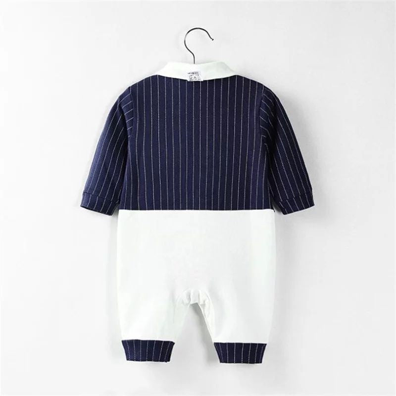 Navy stripe romper