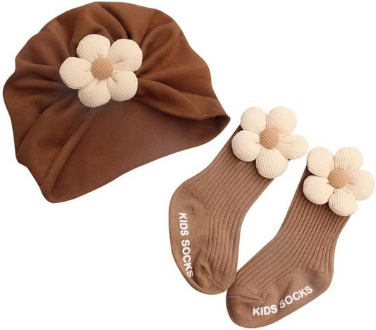 FLOWER HAT & SOCK SET