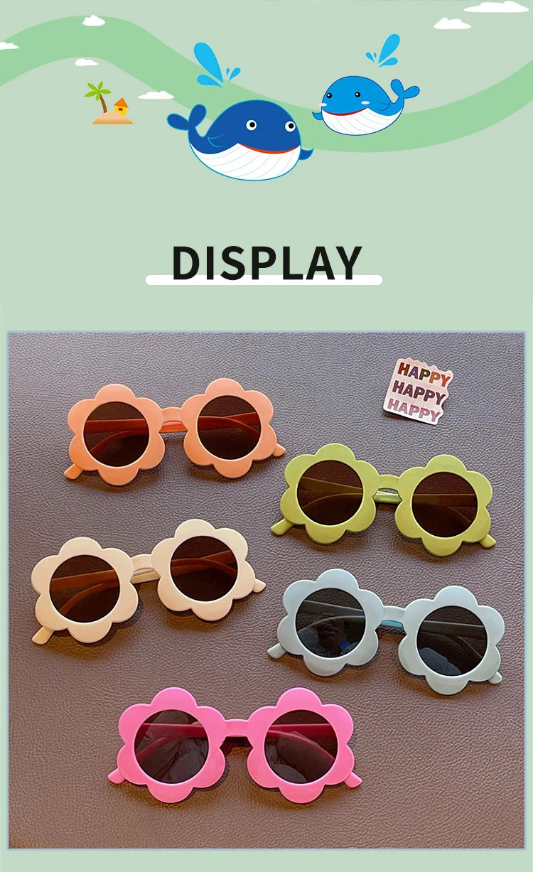 SUNGLASSES FLOWER RUND BLUSH