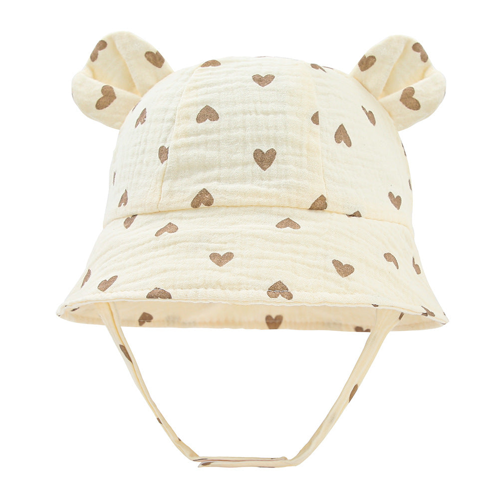 BABY BUCKET HAT WITH EARS RAINBOWS