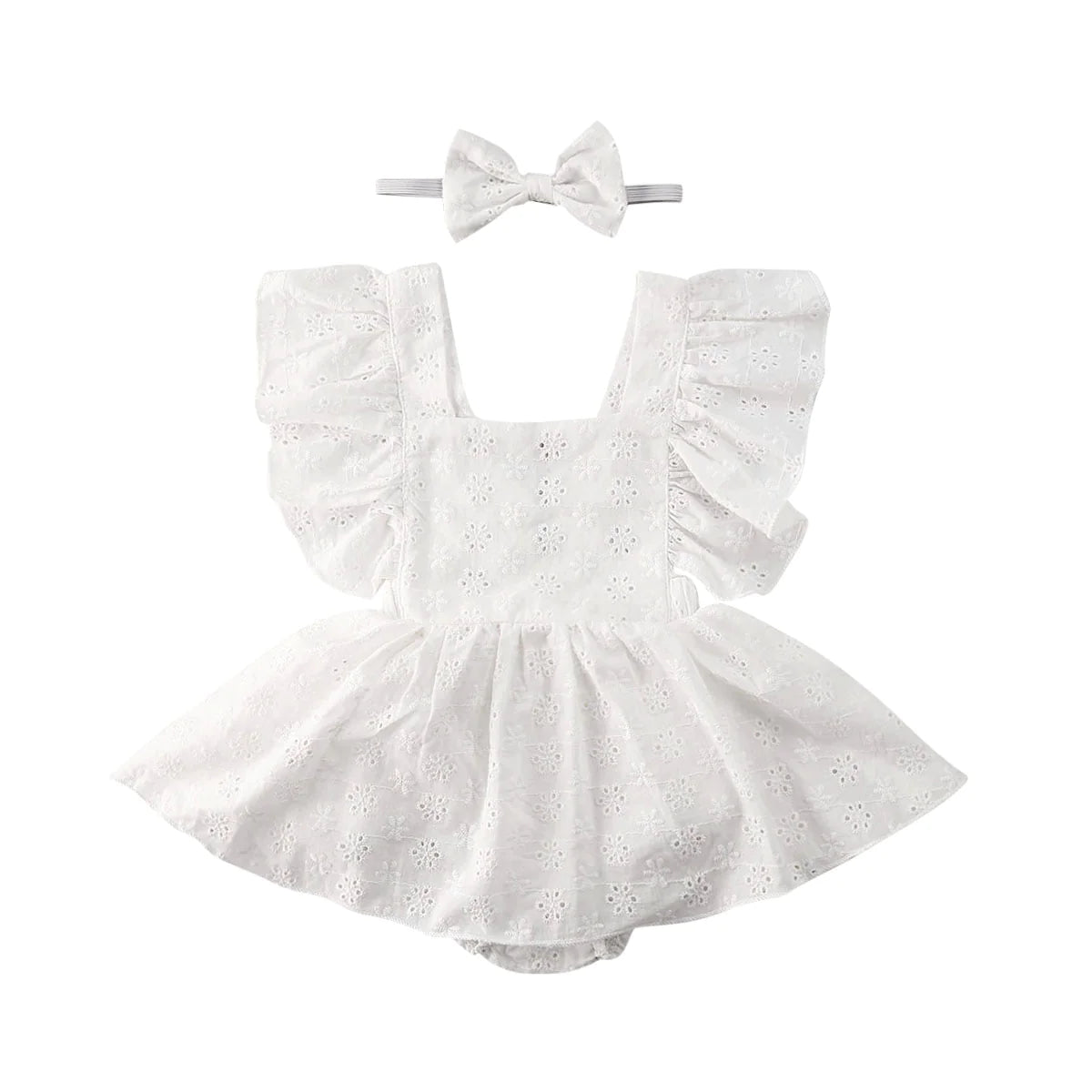 Princess Ruffles White Dress