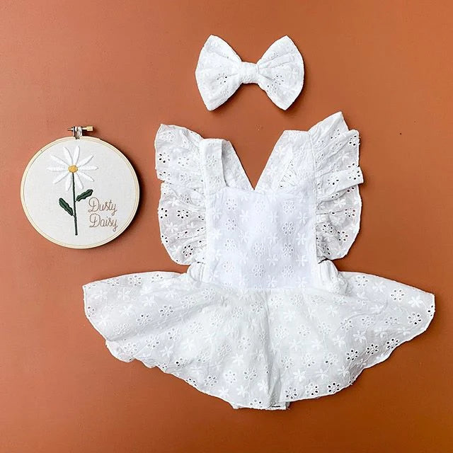 Princess Ruffles White Dress