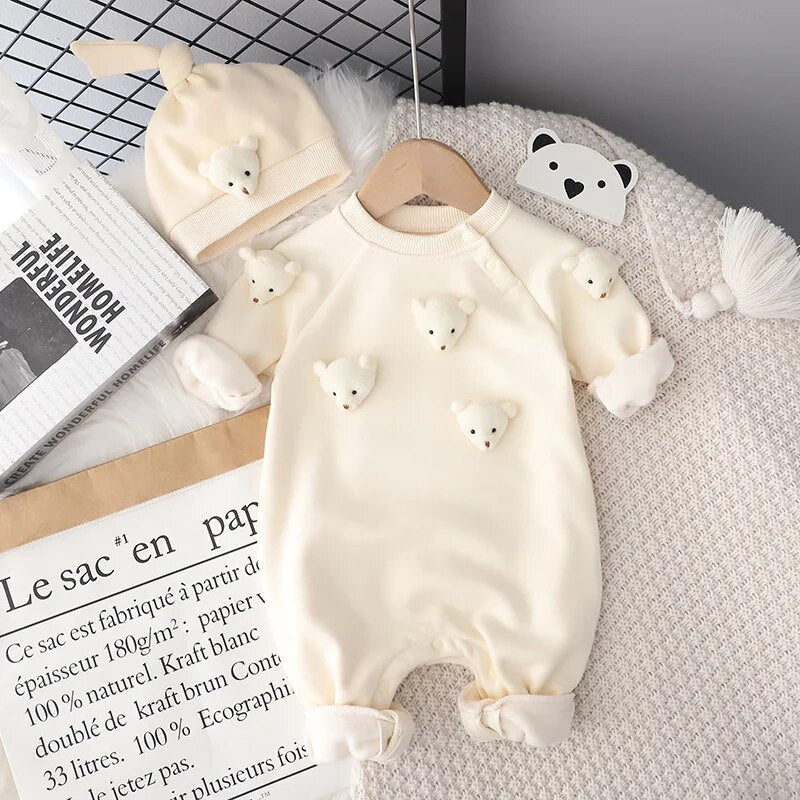 UNIQUE BEAR ROMPER & HAT