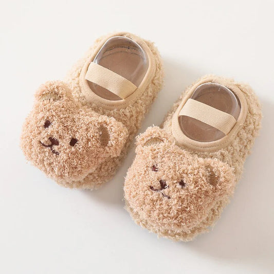 Non-Slip Baby Sock Shoes - Fuzzy Bear