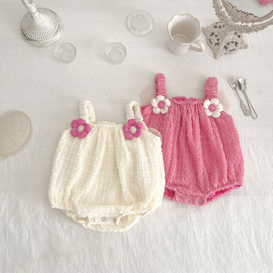 Flower Tulle Bowknot Baby's Bodysuit