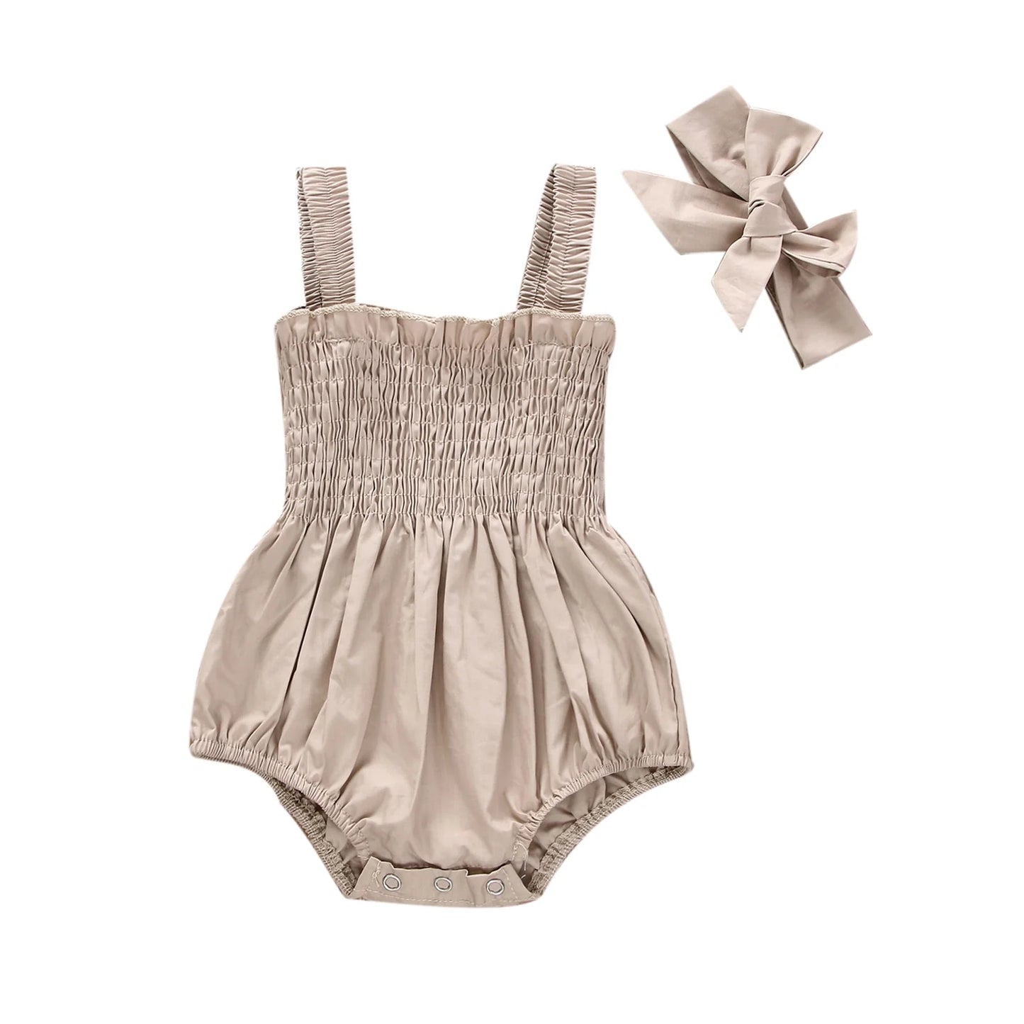 Sleeveless Romper &amp; Bow