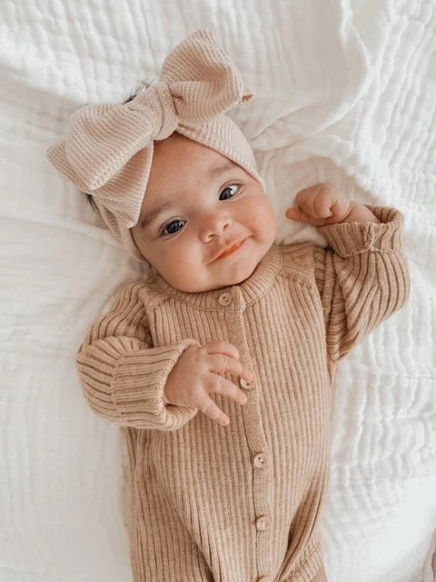 CHUNKY WAFFLE BOW HEADBAND