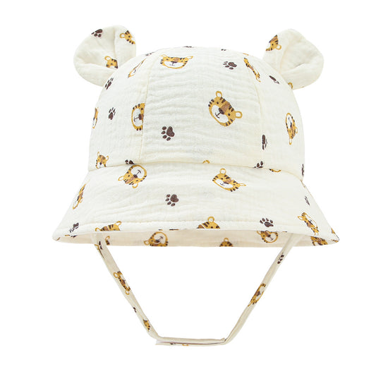 BABY BUCKET HAT WITH EARS RAINBOWS