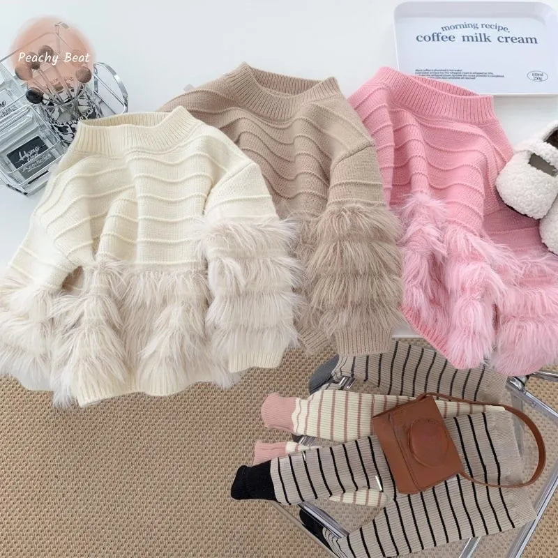 CUTENESS FURRY KNIT SWEATER