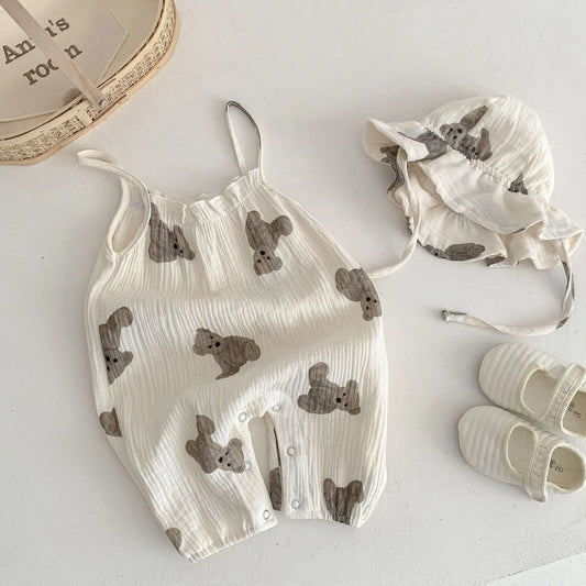 LUNINA COTTON ROMPER & HAT