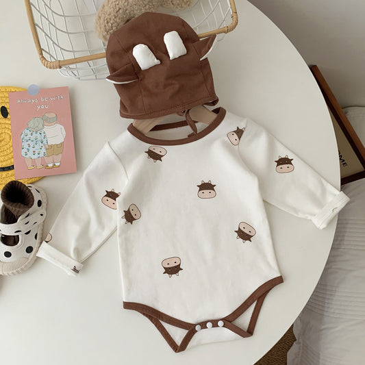 COW ROMPER WITH HAT