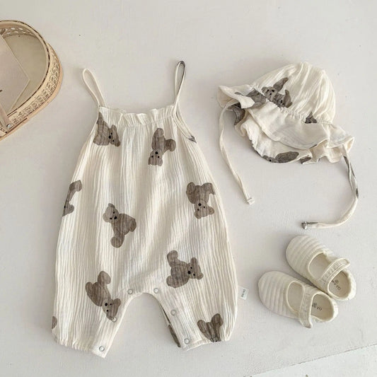 LUNINA COTTON ROMPER & HAT