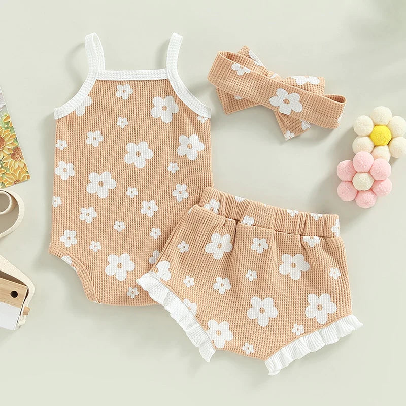 Floral Waffle Set &amp; Bow