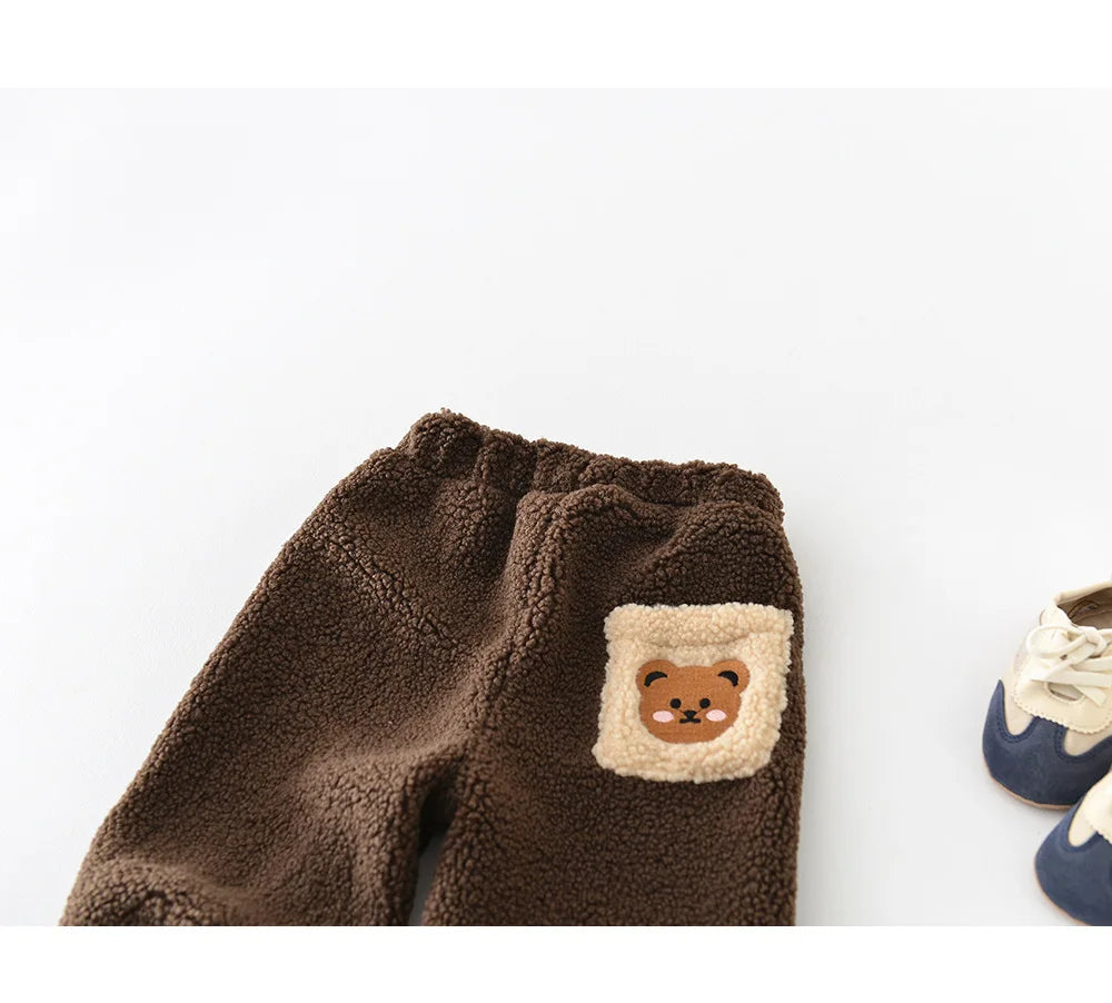 CARTOON BEAR FLEECE JOGGER