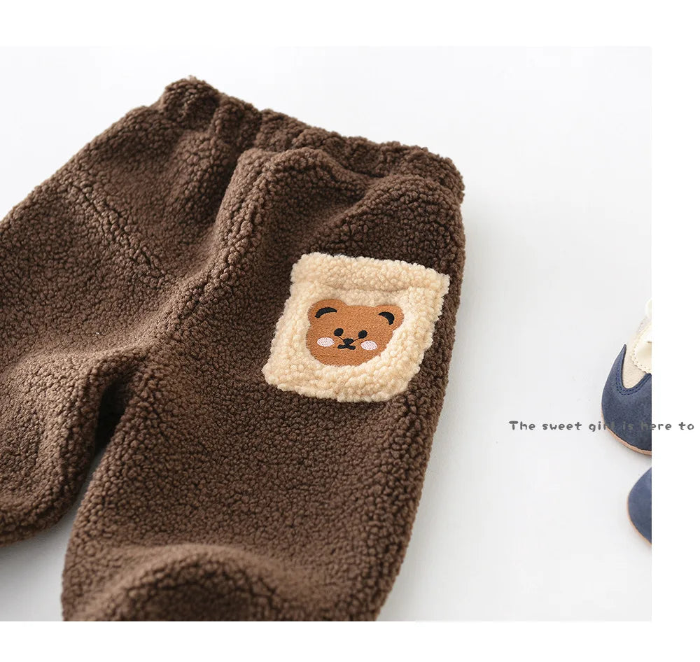 CARTOON BEAR FLEECE JOGGER