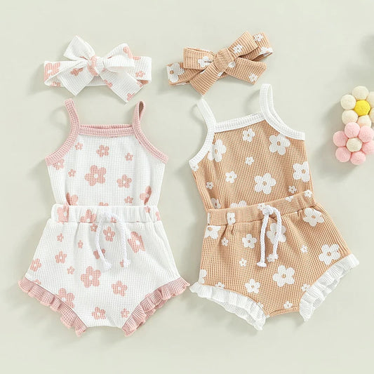 FLORAL WAFFLE SET &amp; BOW 