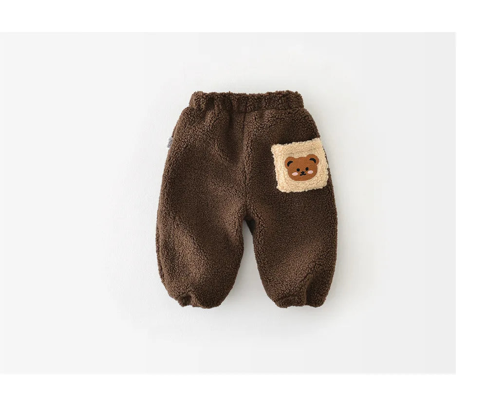 CARTOON BEAR FLEECE JOGGER