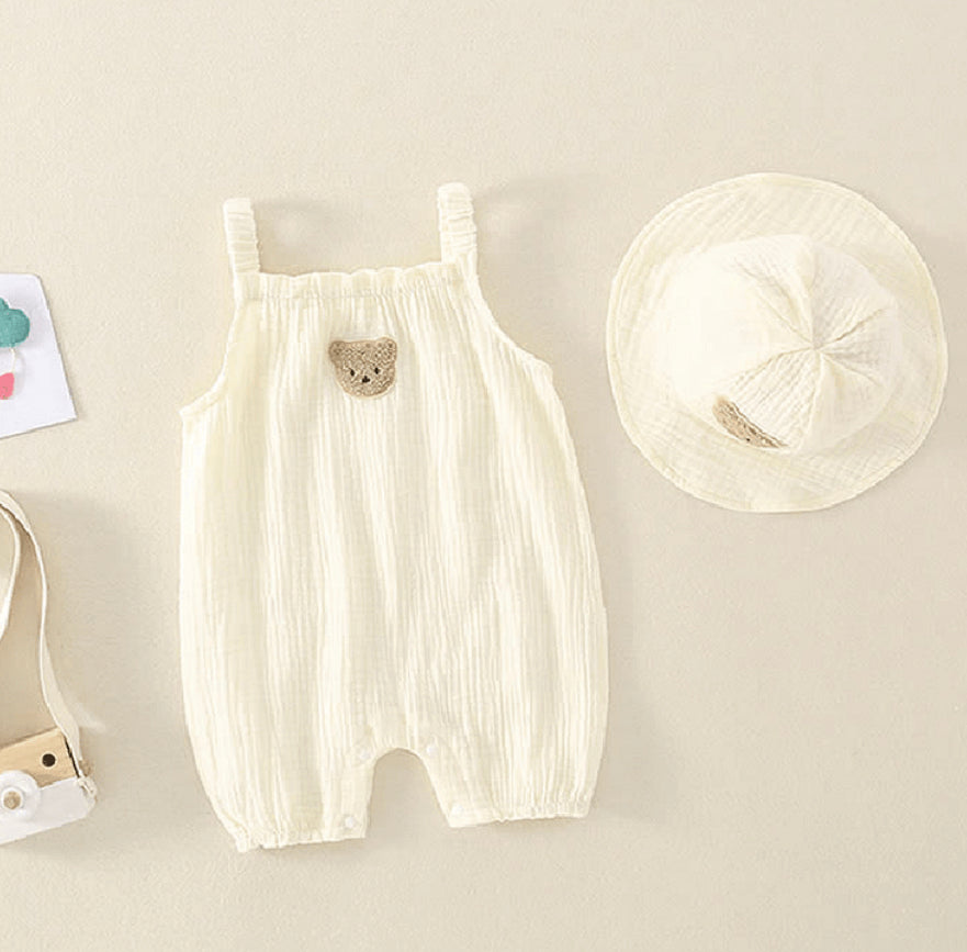 Baby Bear Romper and Hat Set