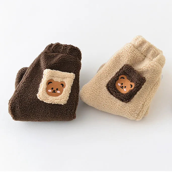 CARTOON BEAR FLEECE JOGGER