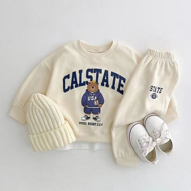 CALSTATE BEAR SWEATSHIRT &amp; JOGGER LONG SET