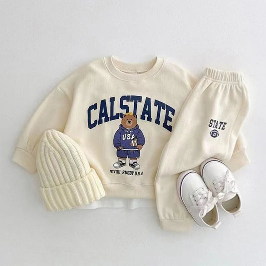 CALSTATE BEAR SWEATSHIRT &amp; JOGGER LONG SET